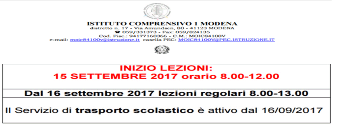 Inizio lezioni e funzionamento primo giorno di scuola secondaria