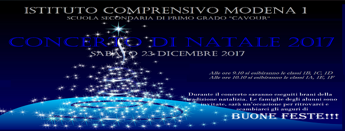 Concerto di Natale 2017 alla scuola Cavour