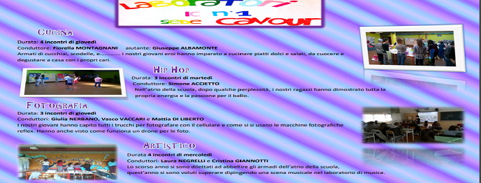 Laboratori pomeridiani Scuola Cavour