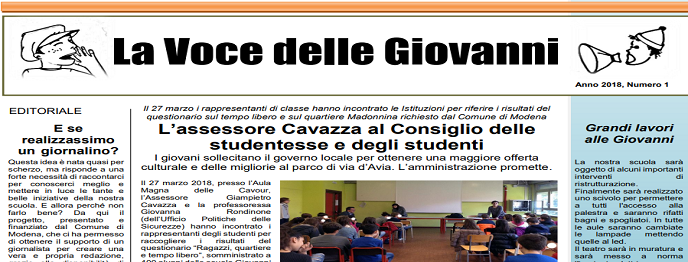 Il nuovo giornalino della Scuola  Giovanni XXIII è online