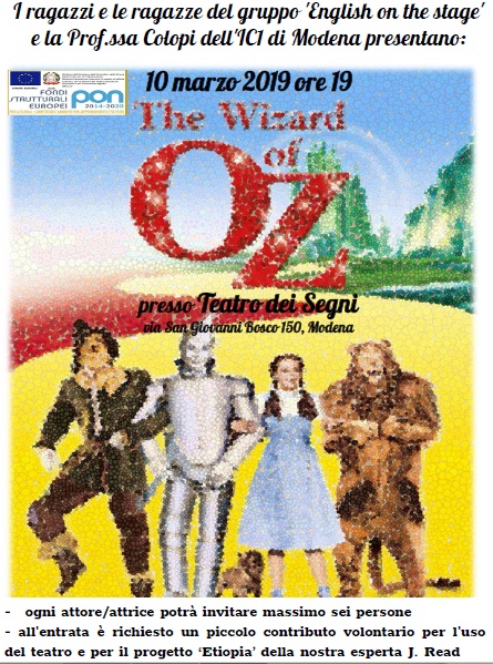 The wizard of OZ: spettacolo in lingua inglese, scuola secondaria