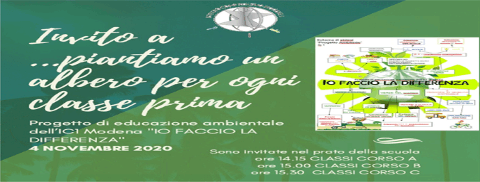 21 Novembre Festa dell'albero 2020 progetto ambiente 