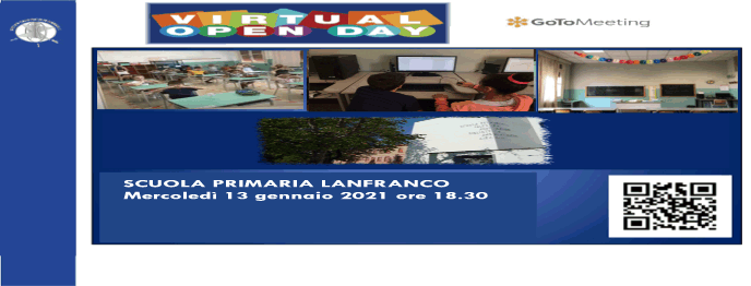 Virtual open day Scuola Primaria Lanfranco Mercoledì 13 gennaio 2021