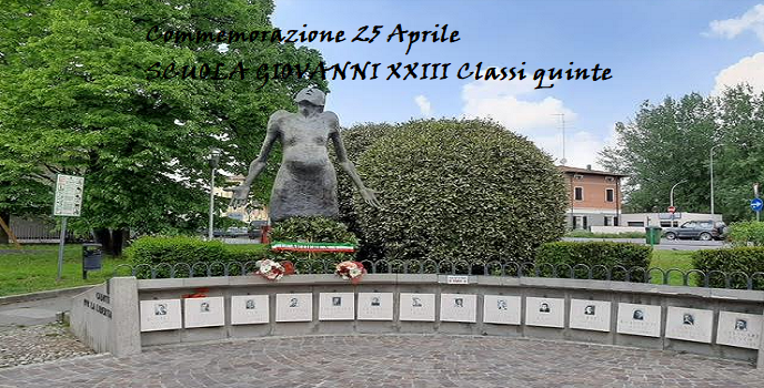 Le classi quinte del plesso Giovanni XXIII per commemorare la Liberazione